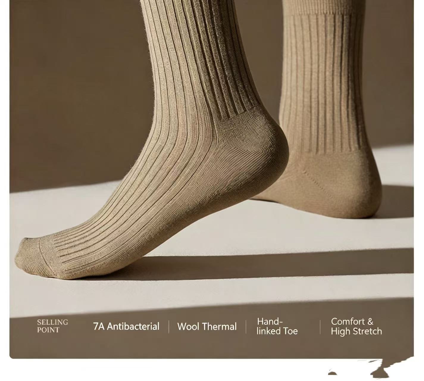 Wool Hiking Sock - 4'lü Paket, %39 Merinos Yünü İçeren,